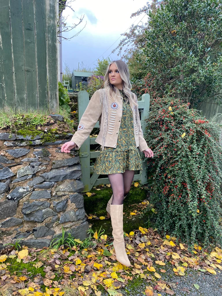 Arizona Beige Tassel Suede Jacket - Pre Order - Image 3