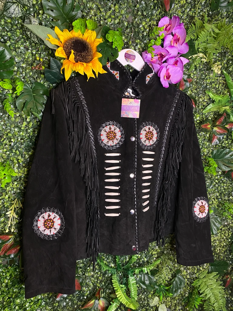 Arizona Black Tassel Suede Jacket - Pre Order - Image 3