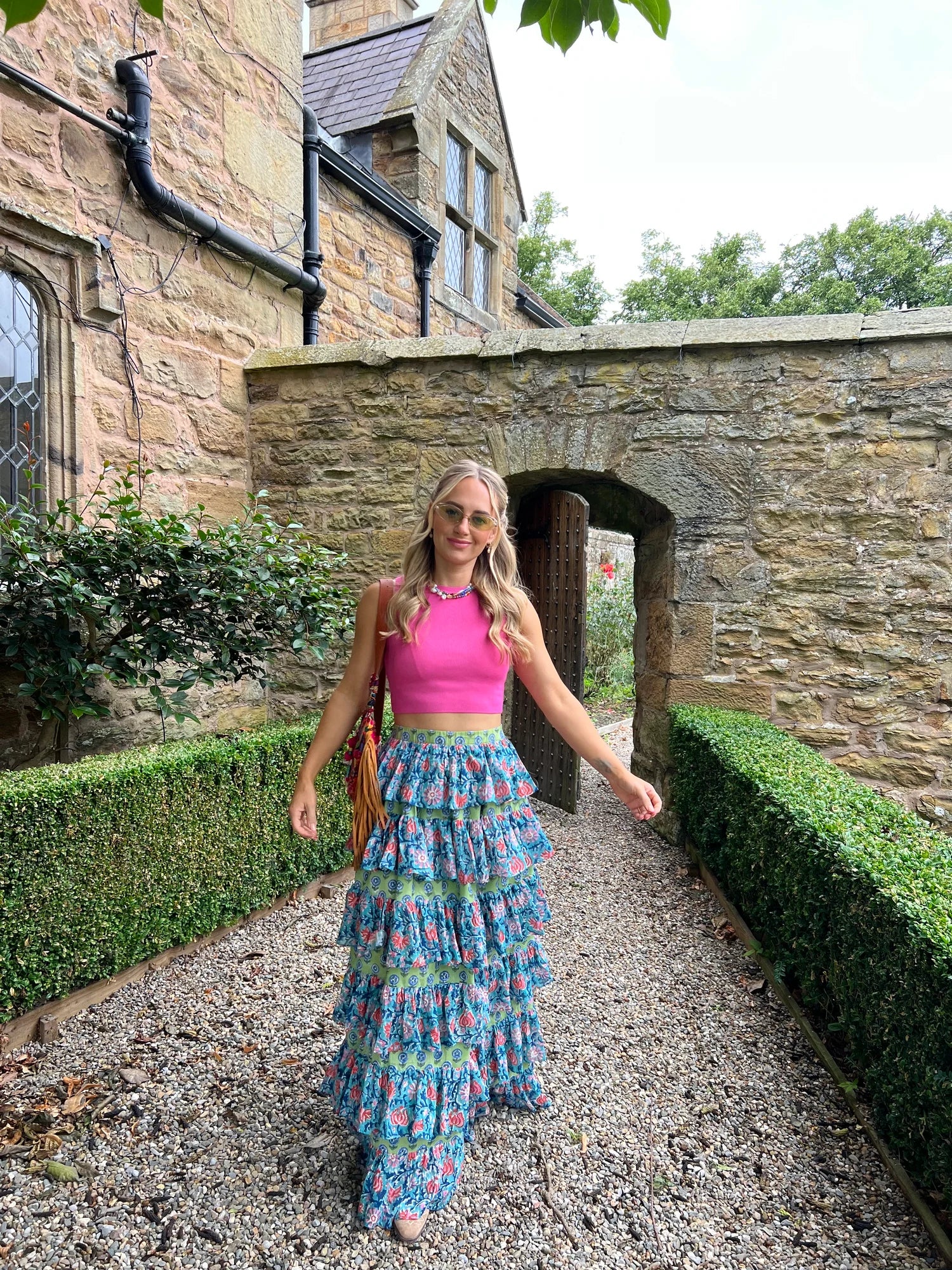 Frida Maxi Skirt - Blue & Green - Image 4