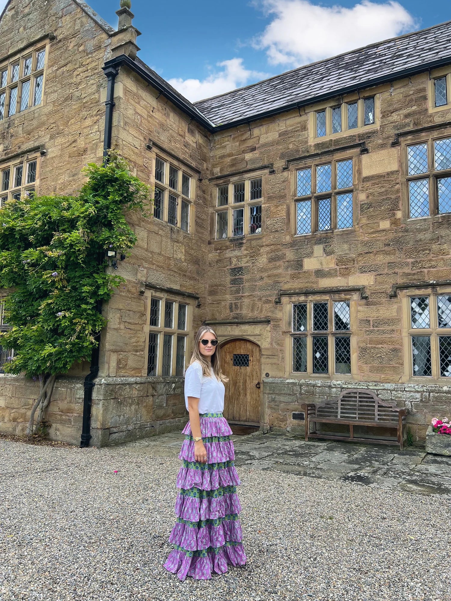 Frida Maxi Skirt - Lilac & Green - Image 3