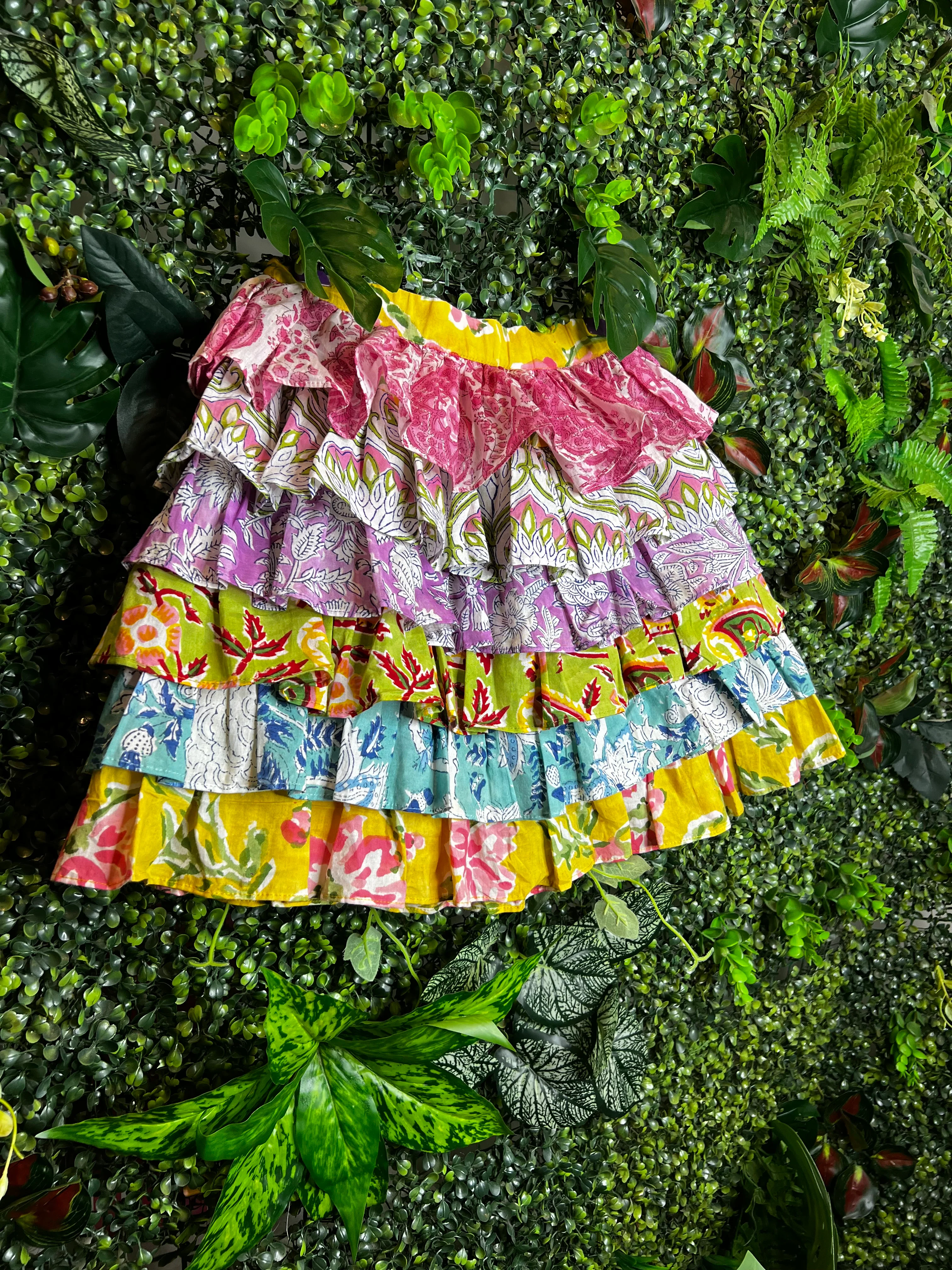 Frida Mini Skirt Pink & Yellow - Image 3