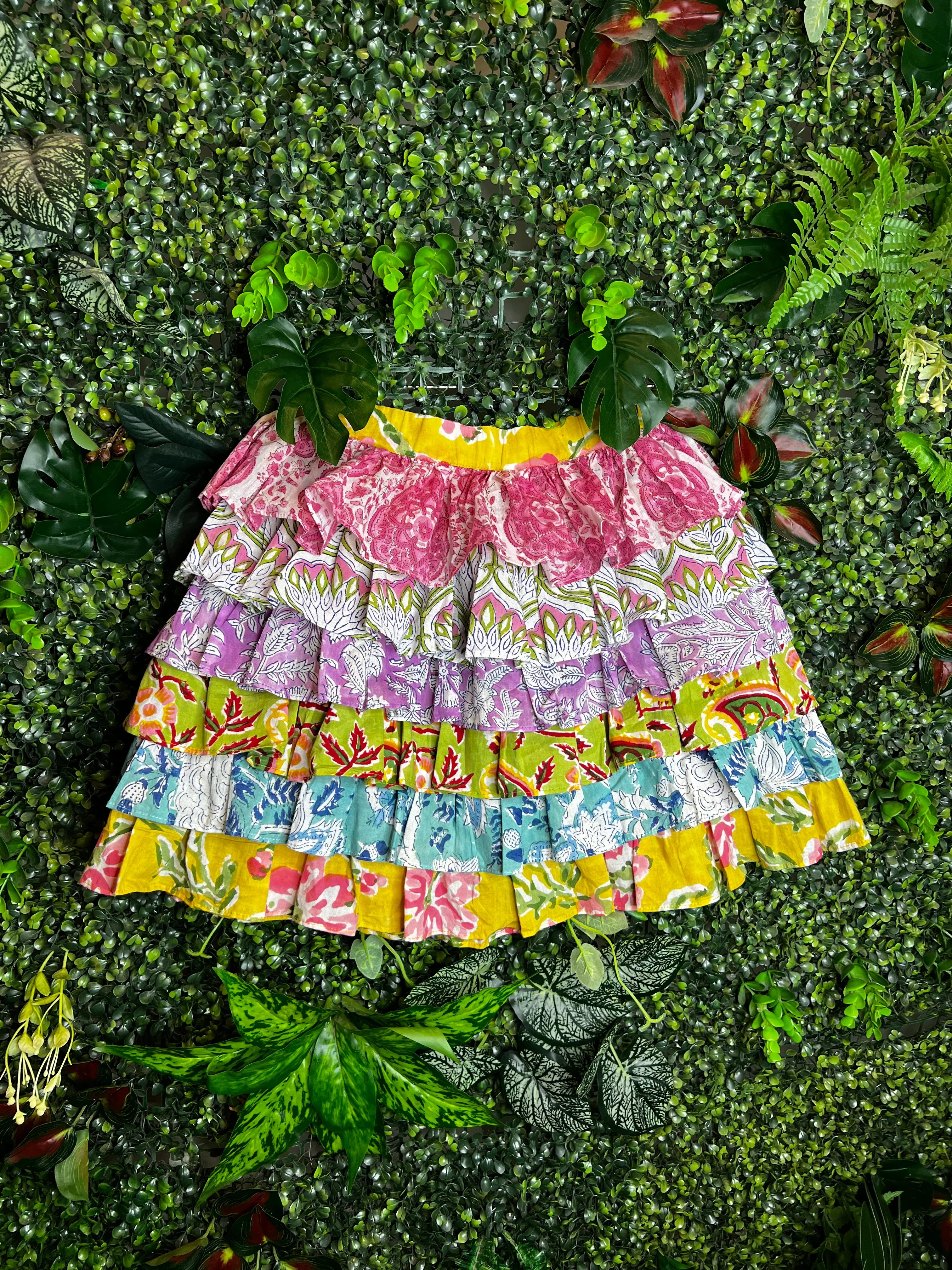 Frida Mini Skirt Pink & Yellow - Image 4
