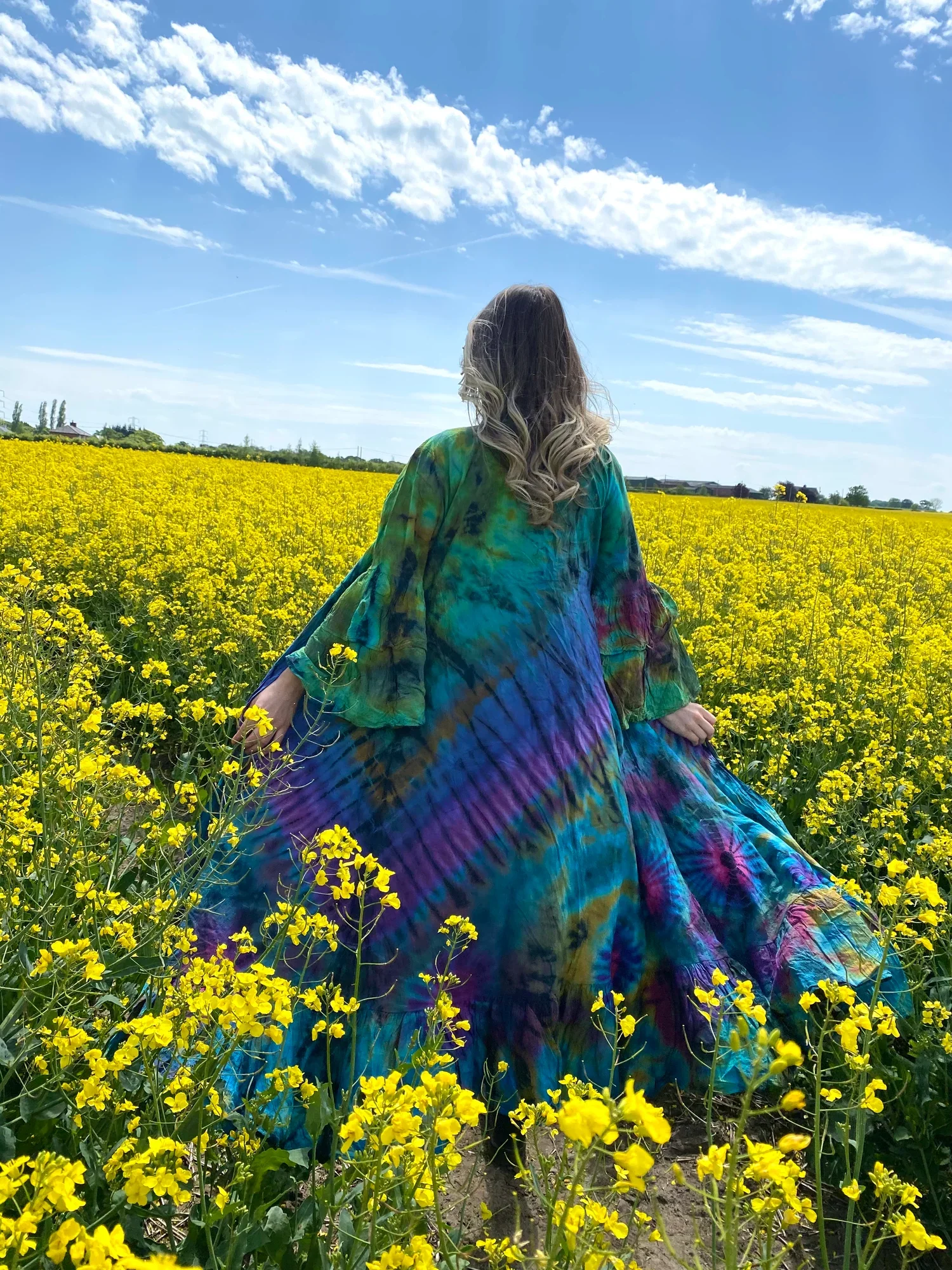 Tie Dye Floor Length Jacket - 4 - Image 4